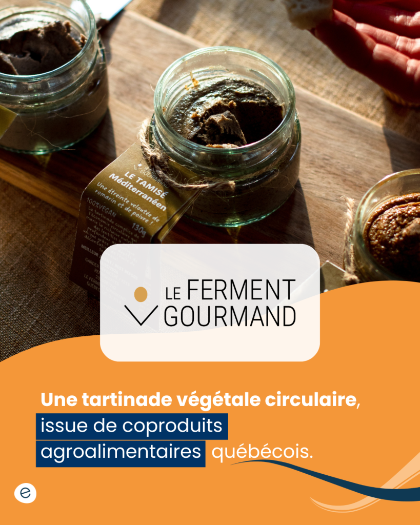 Le Ferment Gourmand Inc Un projet représenté par Laura Tramonto. Le Ferment Gourmand développe un ingrédient stable, nutritif et facile à intégrer dans les menus, fabriqué à partir de coproduits végétaux québécois valorisés.