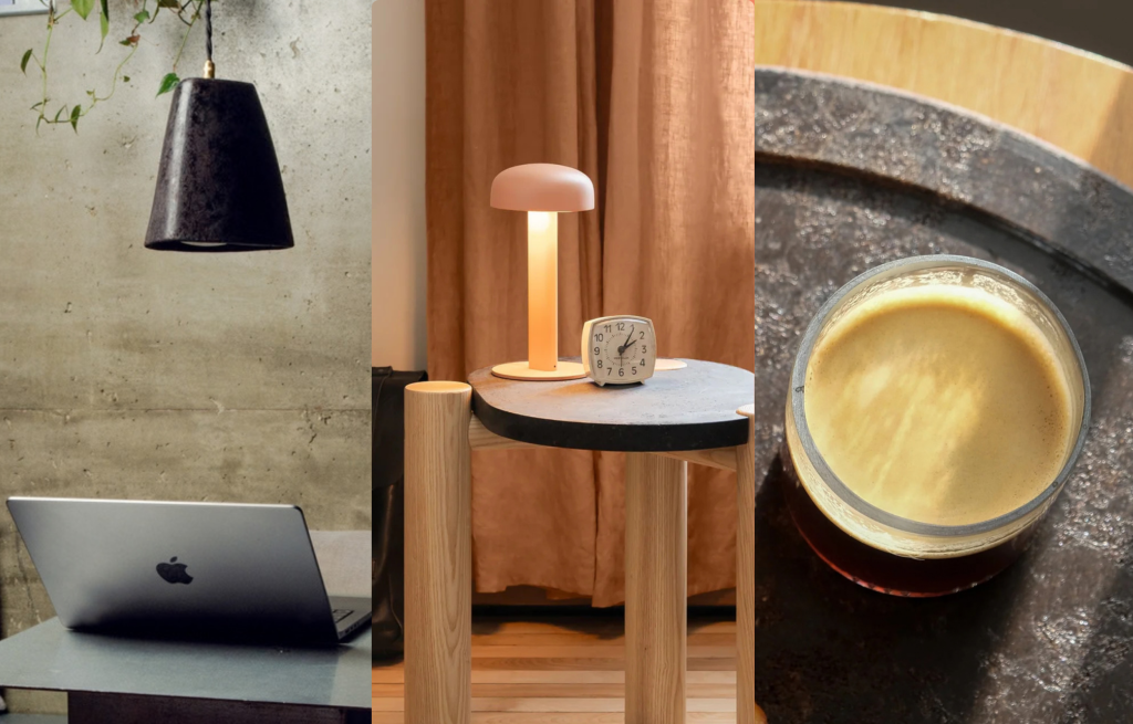 Encore! Biomatériaux transforme des résidus agroalimentaires locaux comme la drêche de bière ou le marc de café, en biomatériaux 100 % biosourcés et compostables, pour fabriquer du mobilier, des luminaires, des trophées et autres pièces sur mesure.